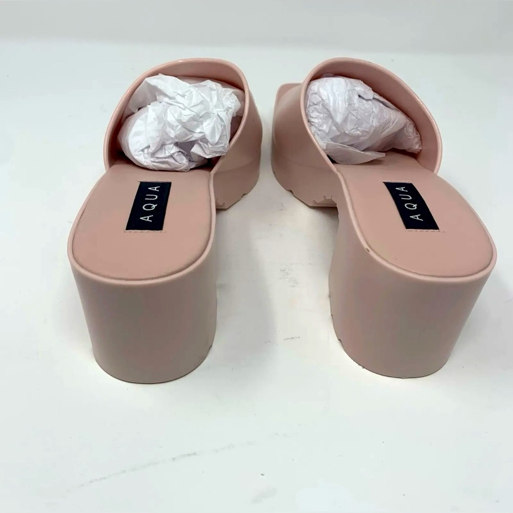 👡NIB Aqua Jelly Block Heel Slide Sandals👡 - Picture 6 of 9